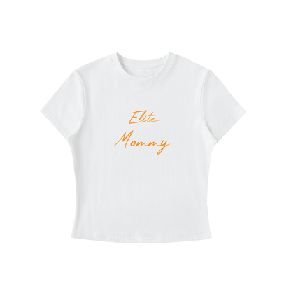 "Elite Mom" Bodycon Crewneck T-Shirt