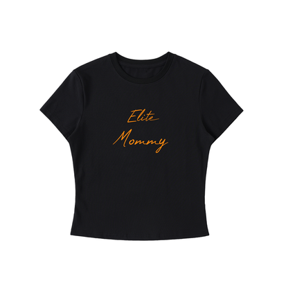"Elite Mom" Bodycon Crewneck T-Shirt